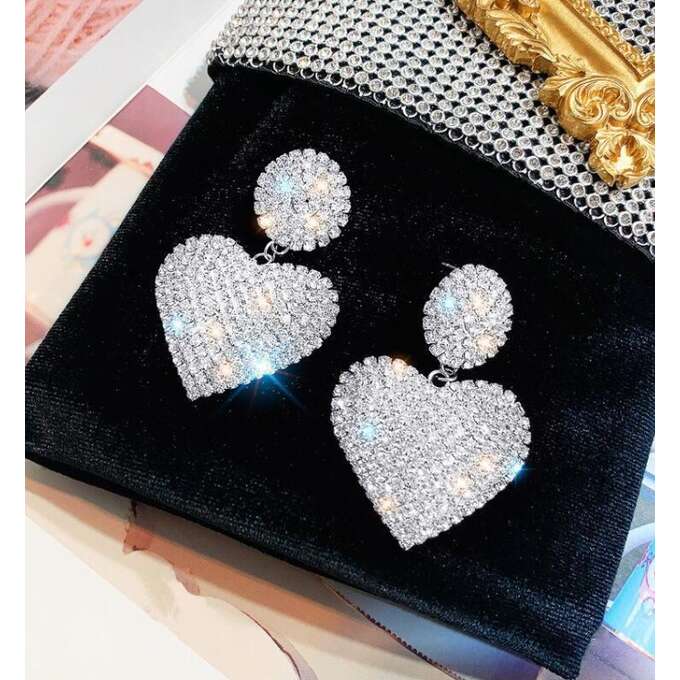 Uhani HEART- srebrna