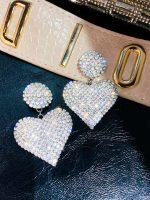 Uhani HEART- srebrna