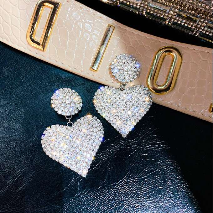 Uhani HEART- srebrna