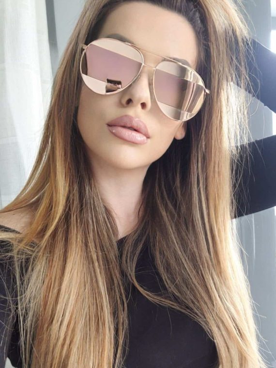 Sončna očala AVIATOR roza/zlata