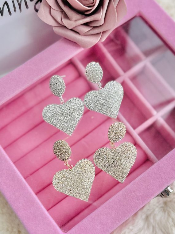 Uhani HEART- srebrna