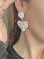 Uhani HEART- srebrna