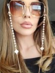 Verižica za očala PEARL-BELA