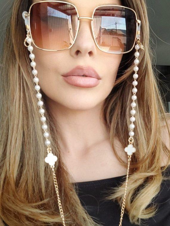 Verižica za očala PEARL-BELA