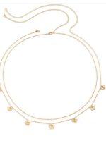 Verižica za  trebuh Metulj-zlata